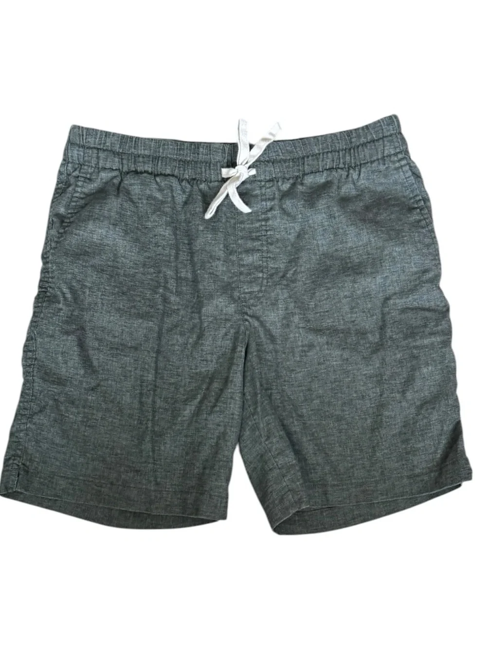 Banana Republic Easy Linen Blend Pull-On Shorts Gray/Green Size M Coastal Casual